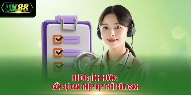 Những tình huống cần sự can thiệp kịp thời của CSKH