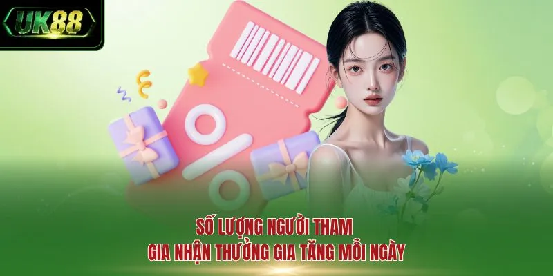 Số lượng người tham gia nhận thưởng gia tăng mỗi ngày